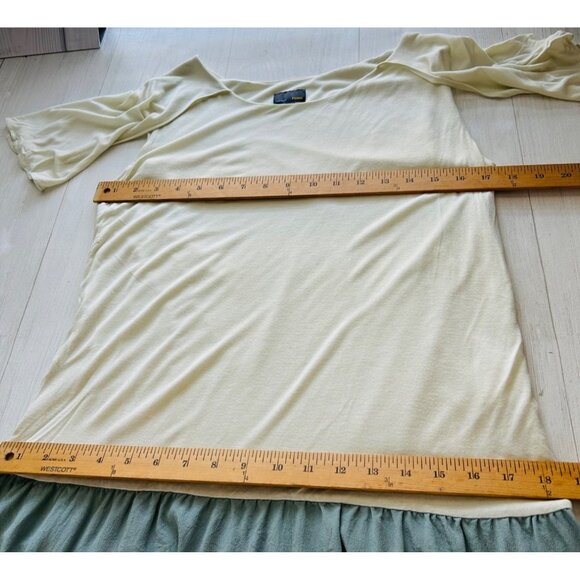 Fendi Women's Size 44 Two-Tone Drop Waist Short Sleeve Dress Ivory & Sage Green - Picture 10 of 11